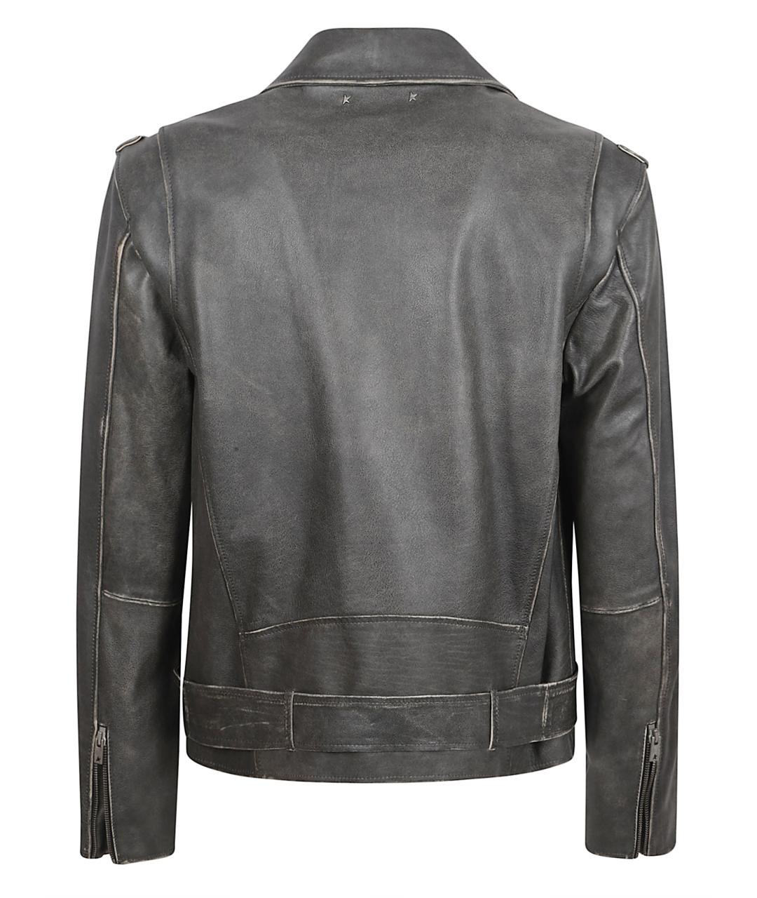 GOLDEN GOOSE DELUXE BRAND Черная кожаная куртка, фото 3