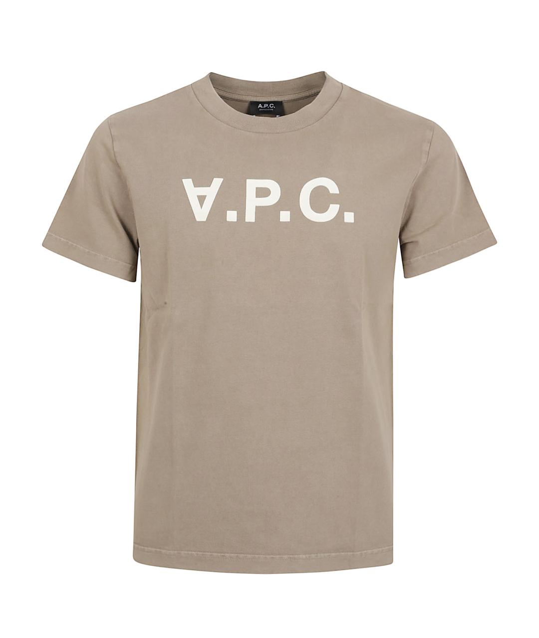 A.P.C. Бежевая хлопковая футболка, фото 1