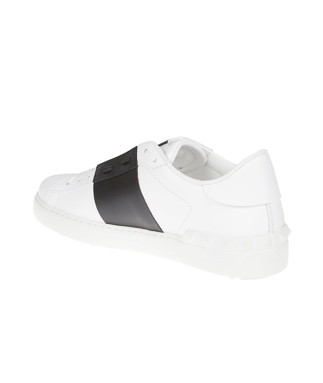 VALENTINO Белые кожаные низкие кроссовки / кеды, фото 3