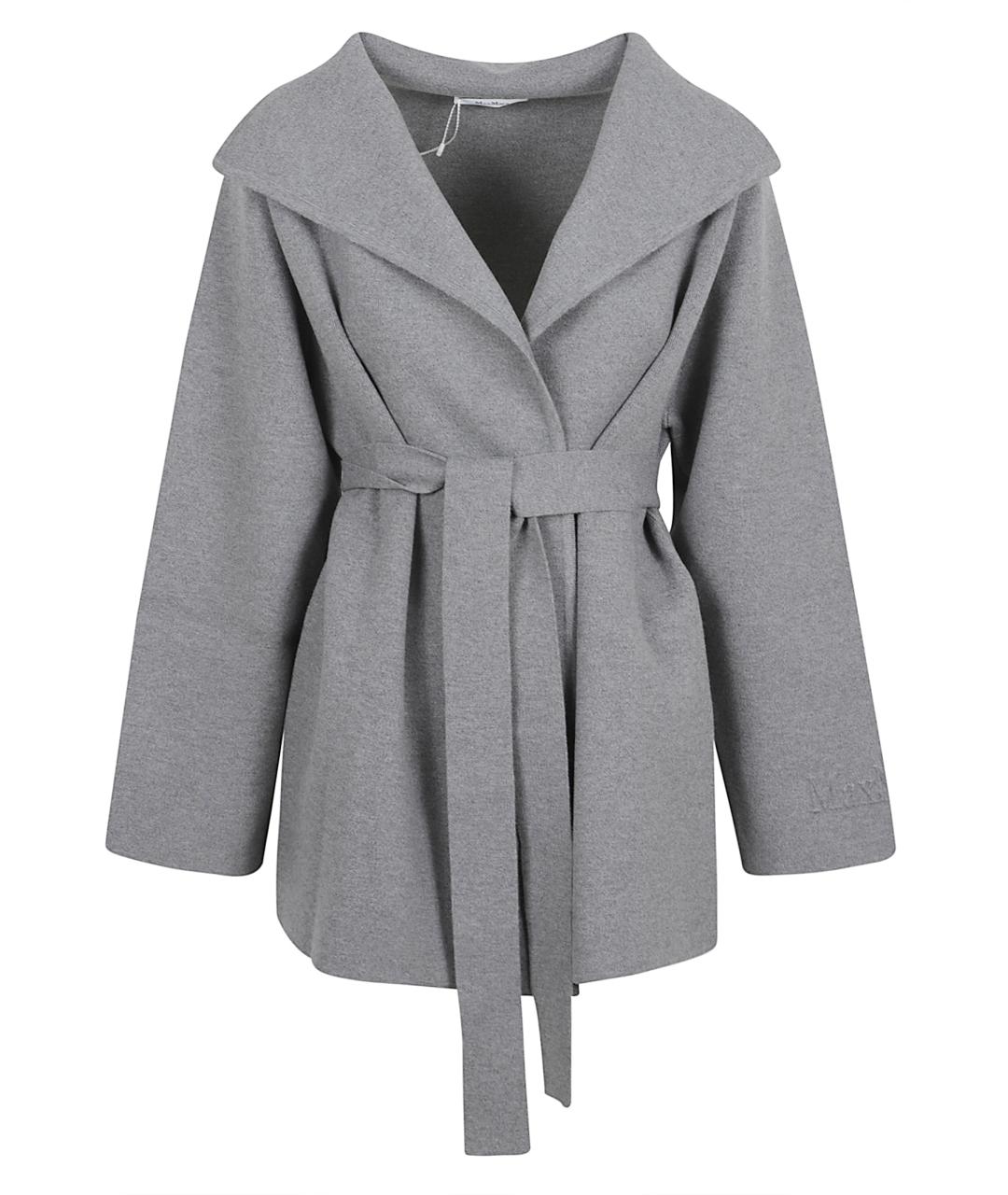 MAX MARA Серое шерстяное пальто, фото 1