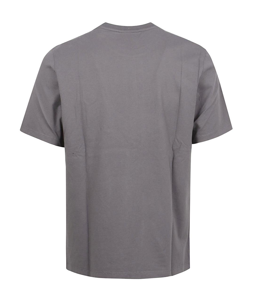 MAISON KITSUNE Серая хлопковая футболка, фото 3