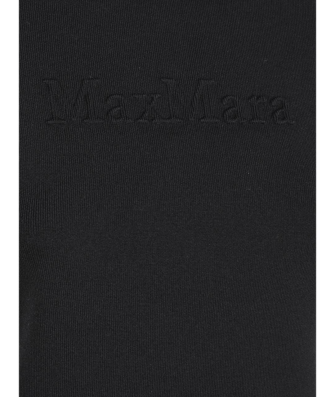 MAX MARA Черная вискозная футболка, фото 2
