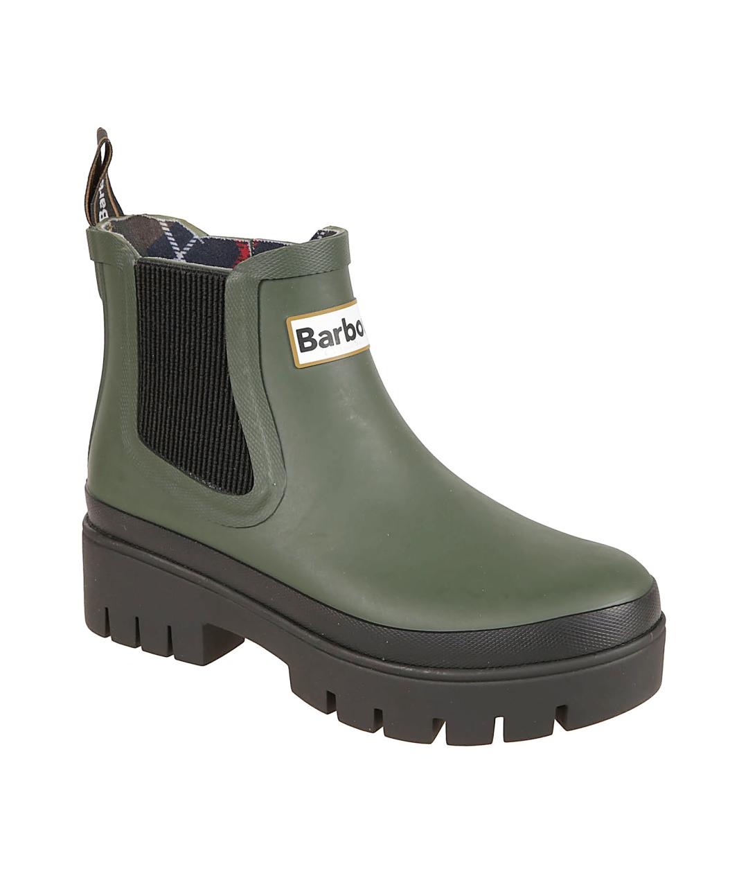 BARBOUR Зеленые резиновые ботинки, фото 2