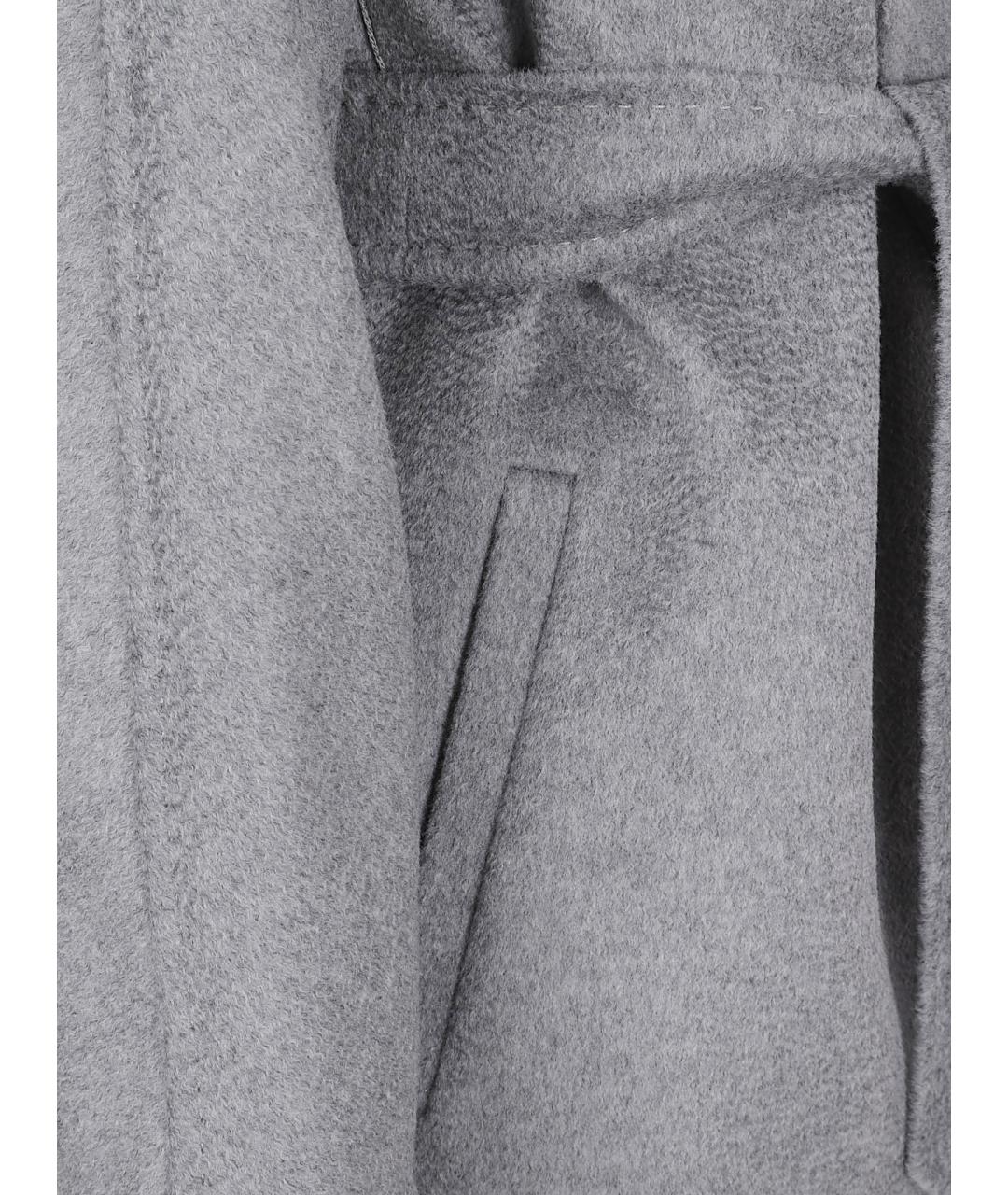MAX MARA STUDIO Серое шерстяное пальто, фото 2