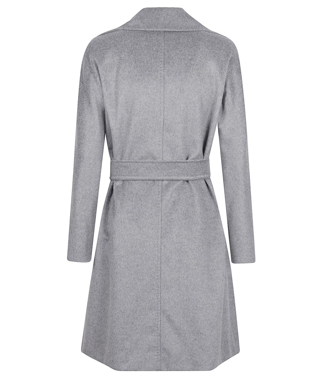 MAX MARA STUDIO Серое шерстяное пальто, фото 3