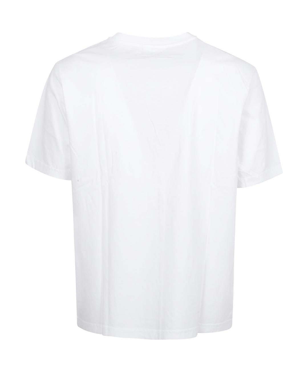 MAISON KITSUNE Белая хлопковая футболка, фото 3