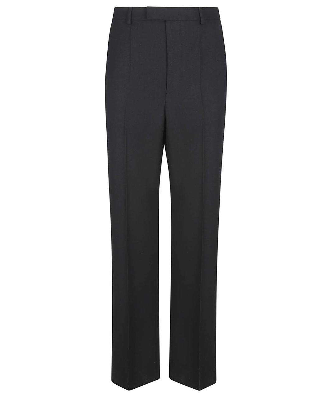 VALENTINO Черные шерстяные повседневные брюки, фото 1