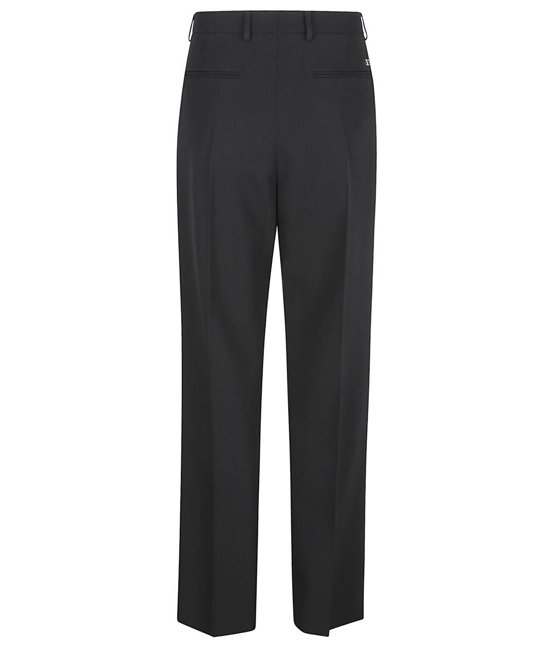 VALENTINO Черные шерстяные повседневные брюки, фото 3