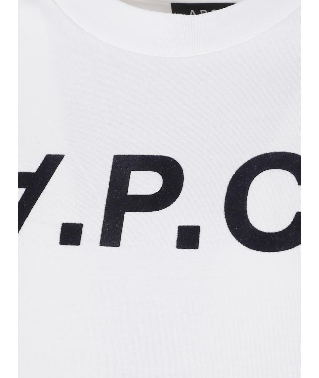 A.P.C. Белая хлопковая футболка, фото 2
