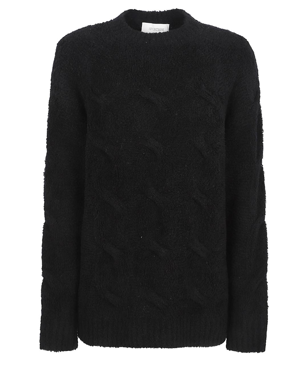 SPORTMAX Черный шерстяной джемпер / свитер, фото 1