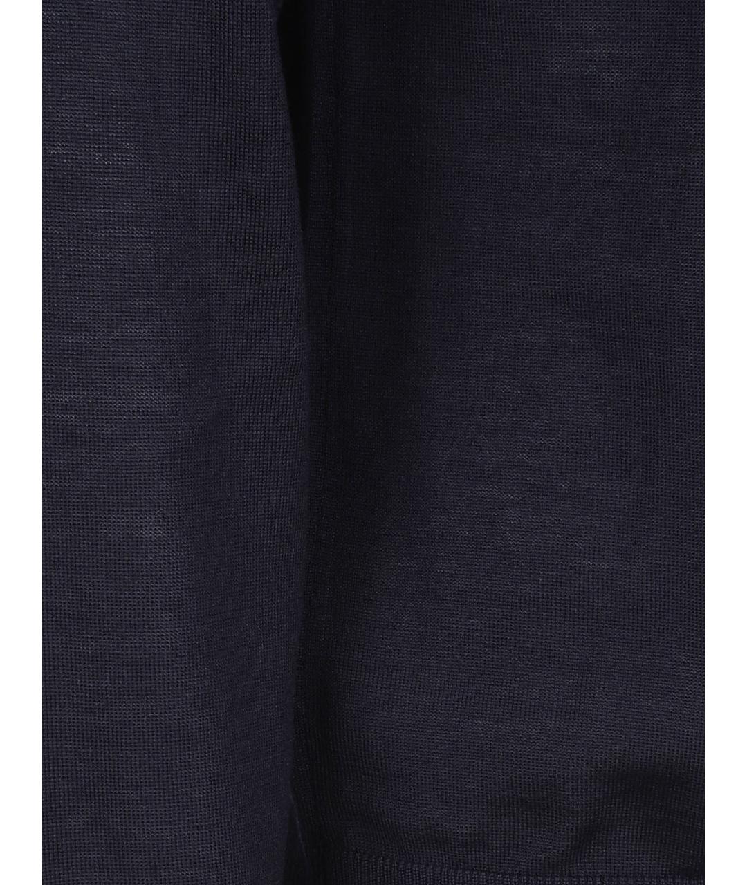 GOLDEN GOOSE DELUXE BRAND Темно-синее поло с длинным рукавом, фото 2