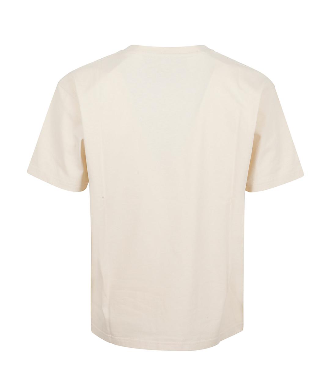 VALENTINO Бежевая хлопковая футболка, фото 2