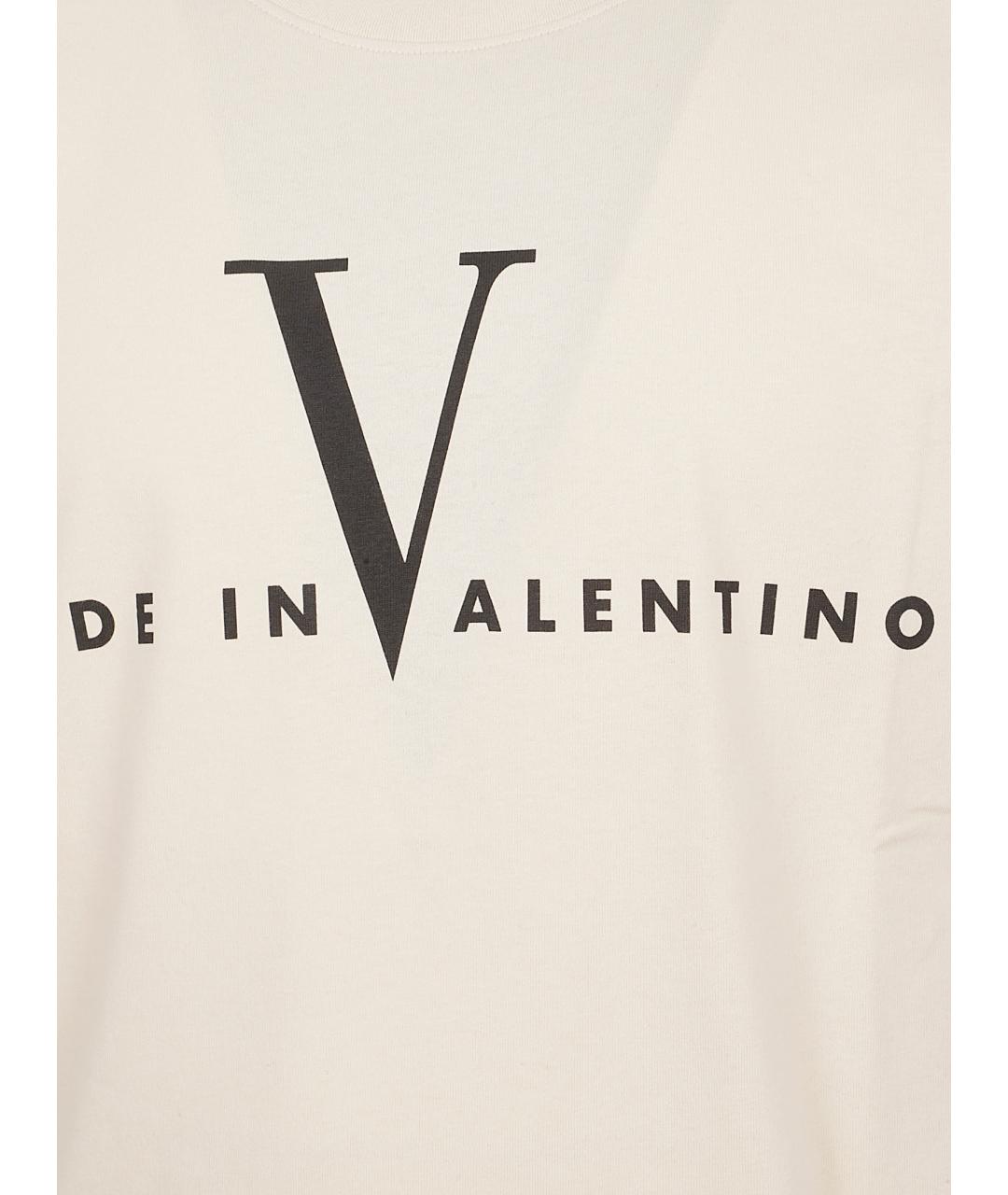 VALENTINO Бежевая хлопковая футболка, фото 3