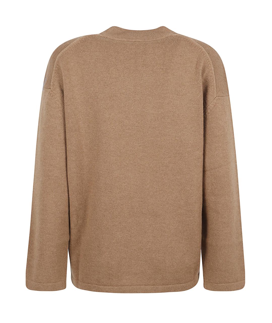 MAX MARA STUDIO Коричневый шерстяной джемпер / свитер, фото 3