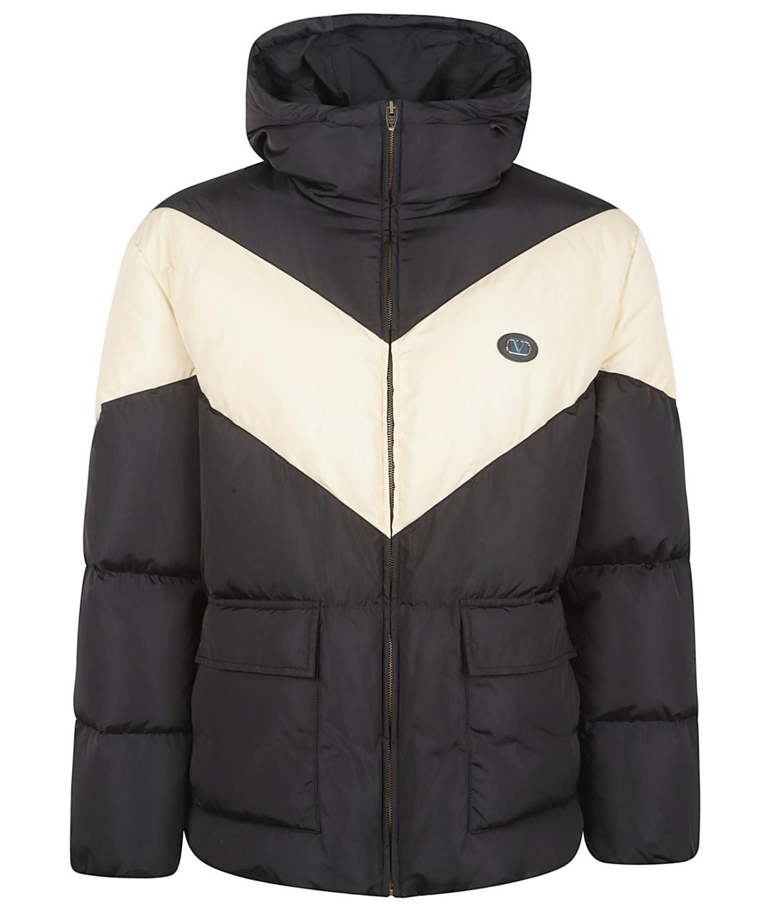 VALENTINO Черный синтетический пуховик, фото 1