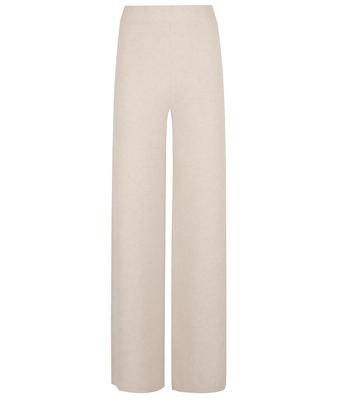 MAX MARA Бежевые шерстяные прямые брюки, фото 1