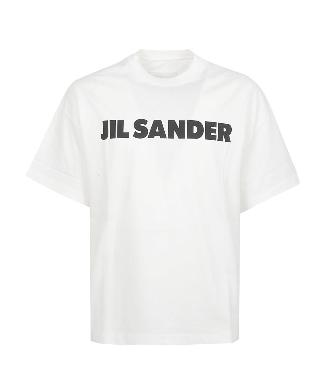 JIL SANDER Белая хлопковая футболка, фото 1