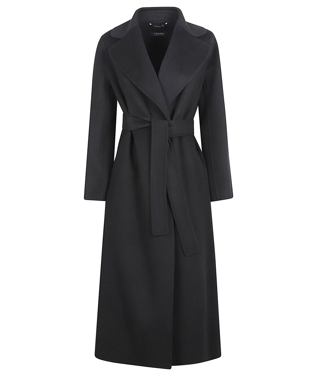 'S MAX MARA Черное шерстяное пальто, фото 1