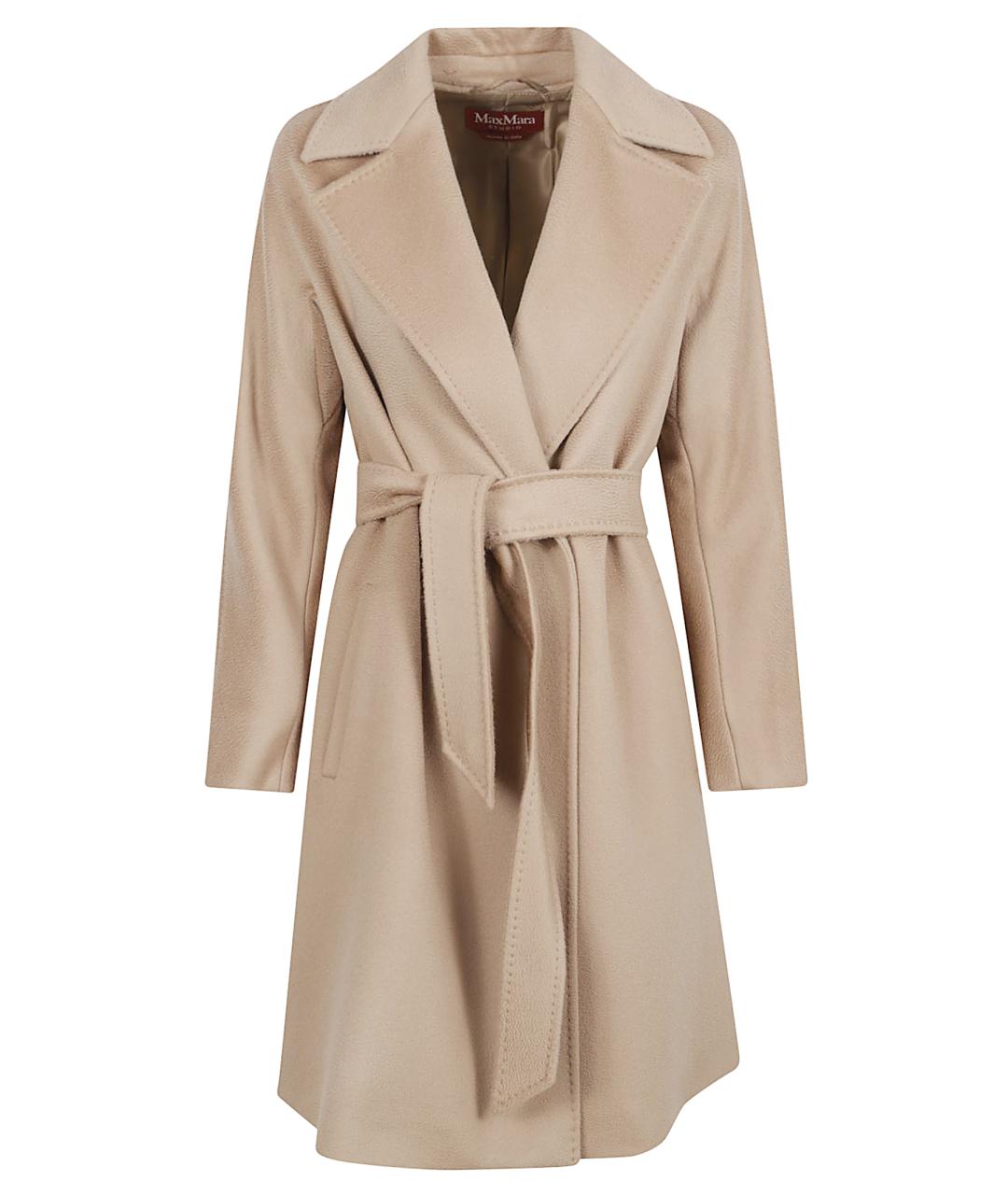 MAX MARA STUDIO Бежевое шерстяное пальто, фото 1