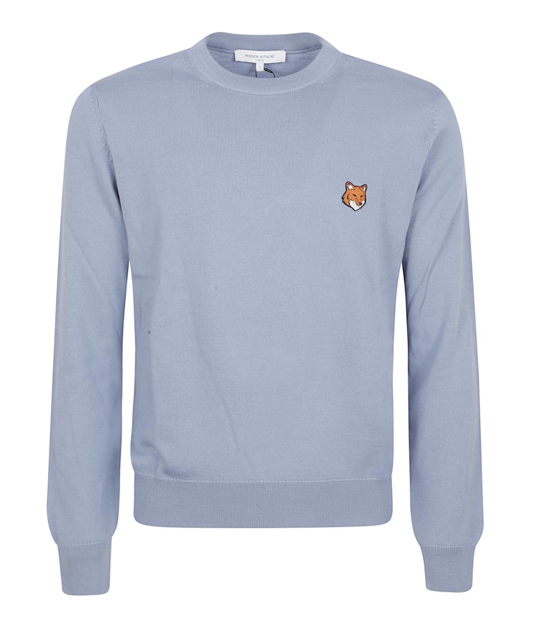 MAISON KITSUNE Голубой шерстяной джемпер / свитер, фото 1