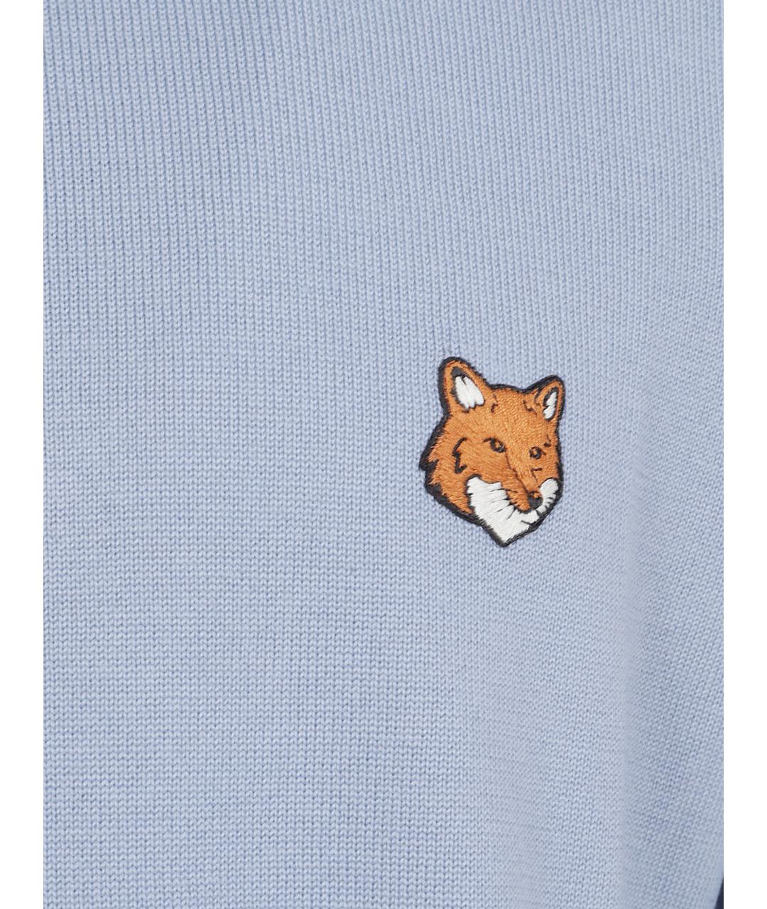 MAISON KITSUNE Голубой шерстяной джемпер / свитер, фото 2