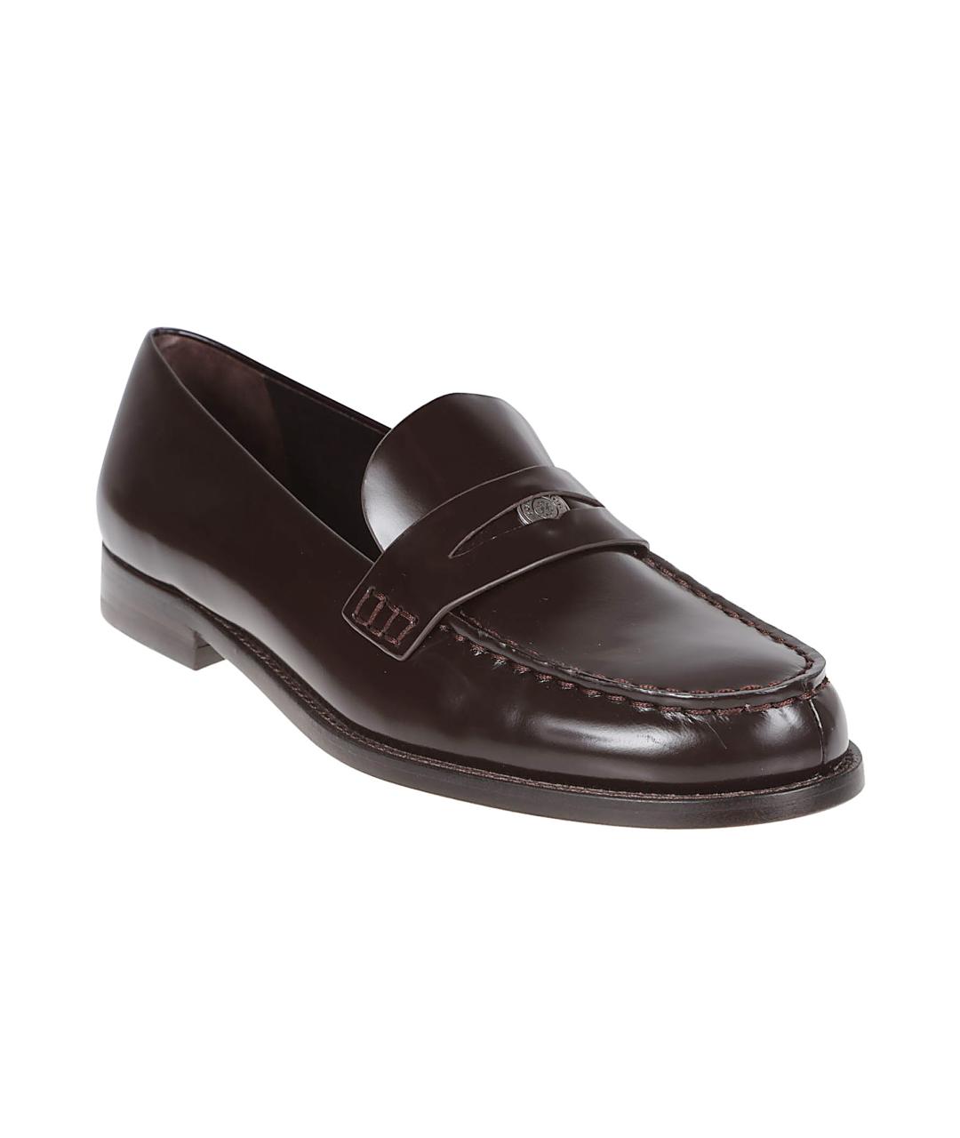 TORY BURCH Коричневые кожаные лоферы, фото 2