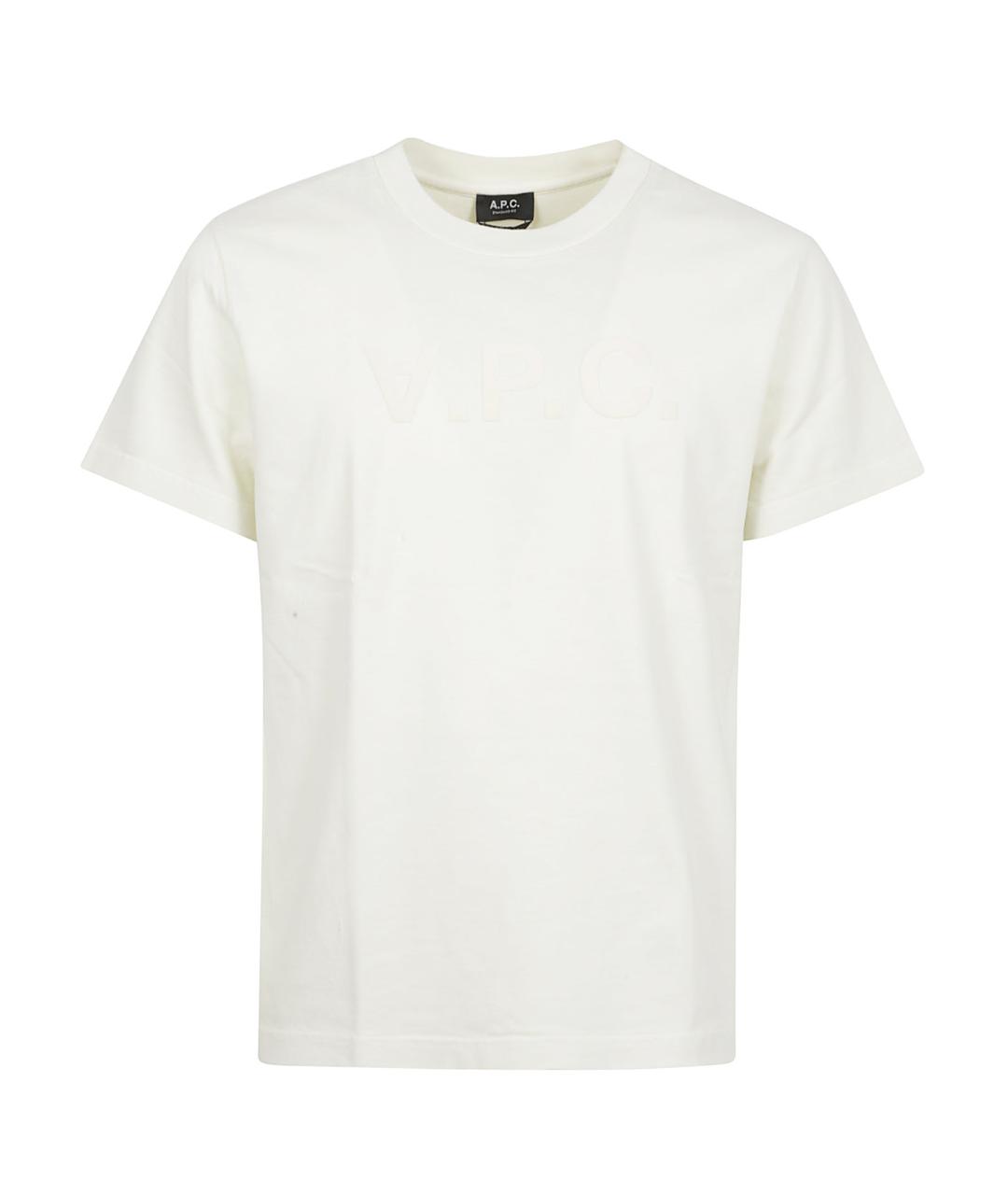 A.P.C. Белая хлопковая футболка, фото 1