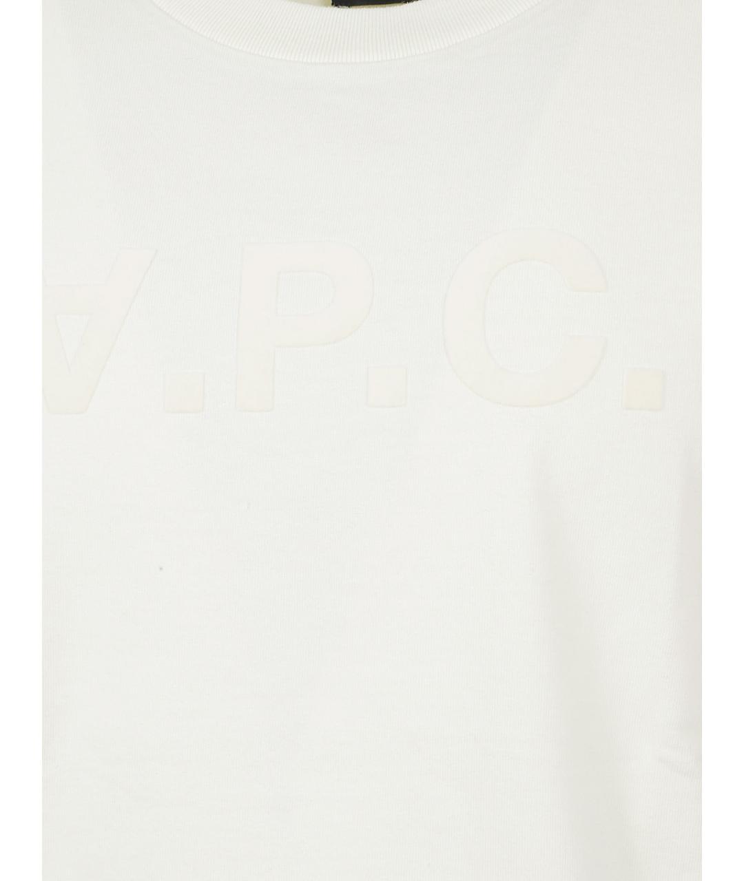 A.P.C. Белая хлопковая футболка, фото 2