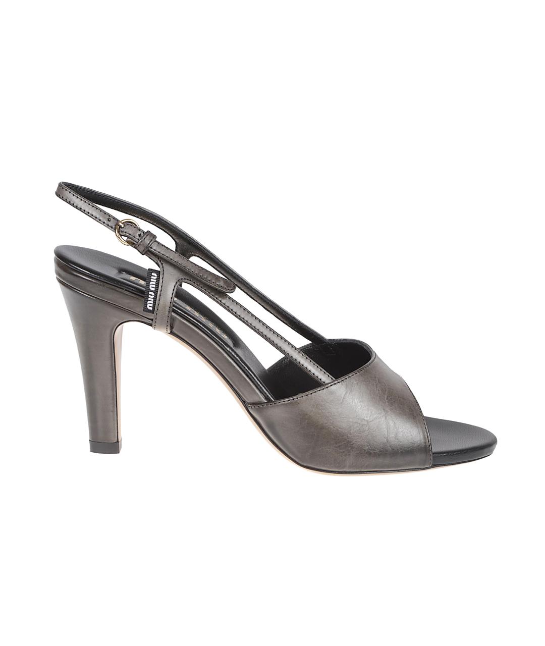 MIU MIU Мульти кожаные босоножки, фото 1