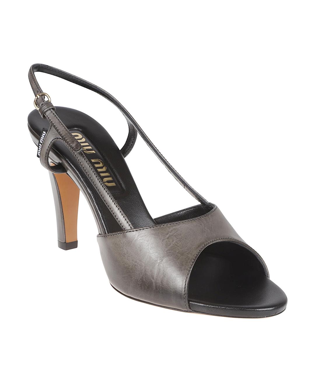 MIU MIU Мульти кожаные босоножки, фото 2