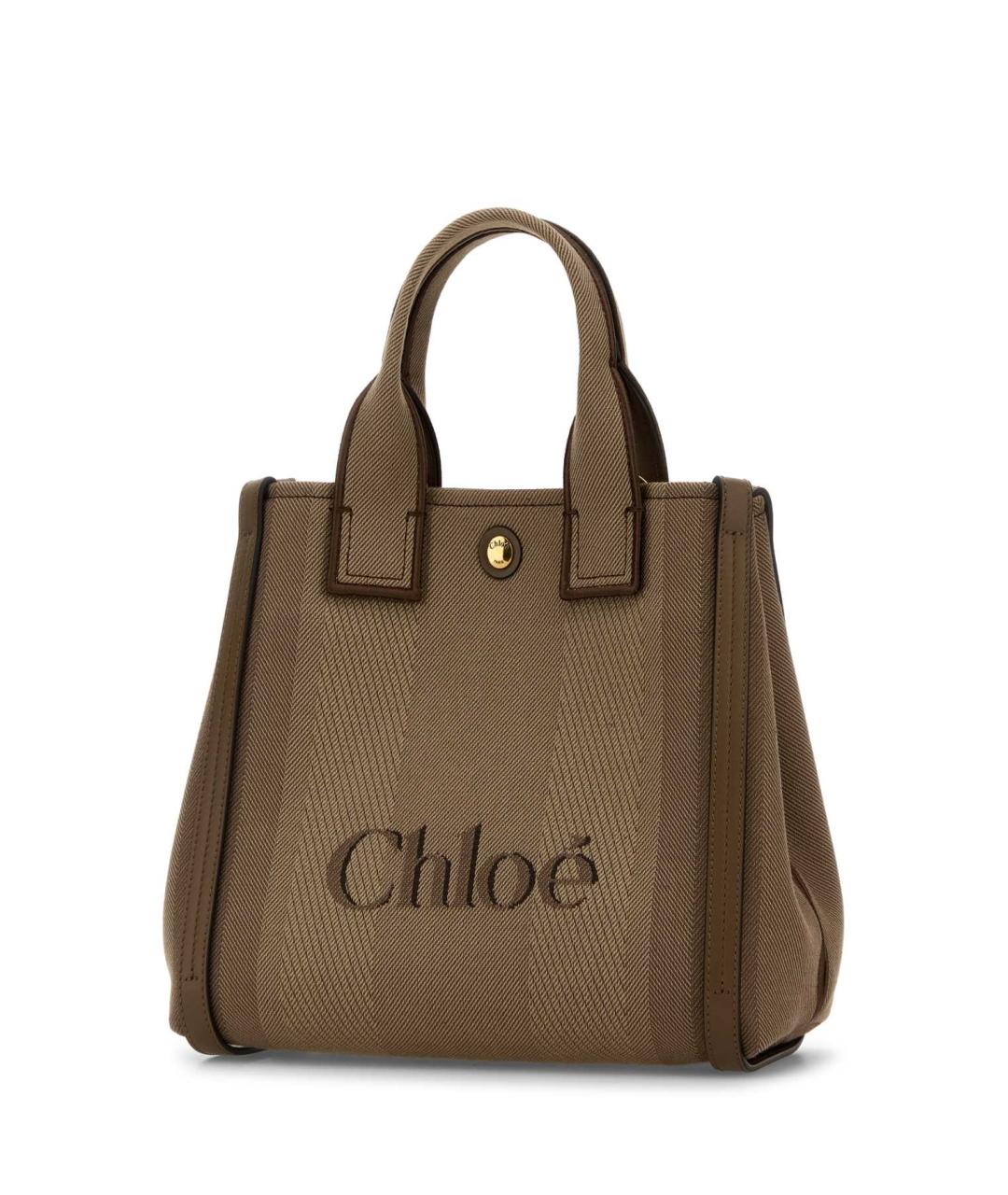 CHLOE Коричневая тканевая сумка тоут, фото 2
