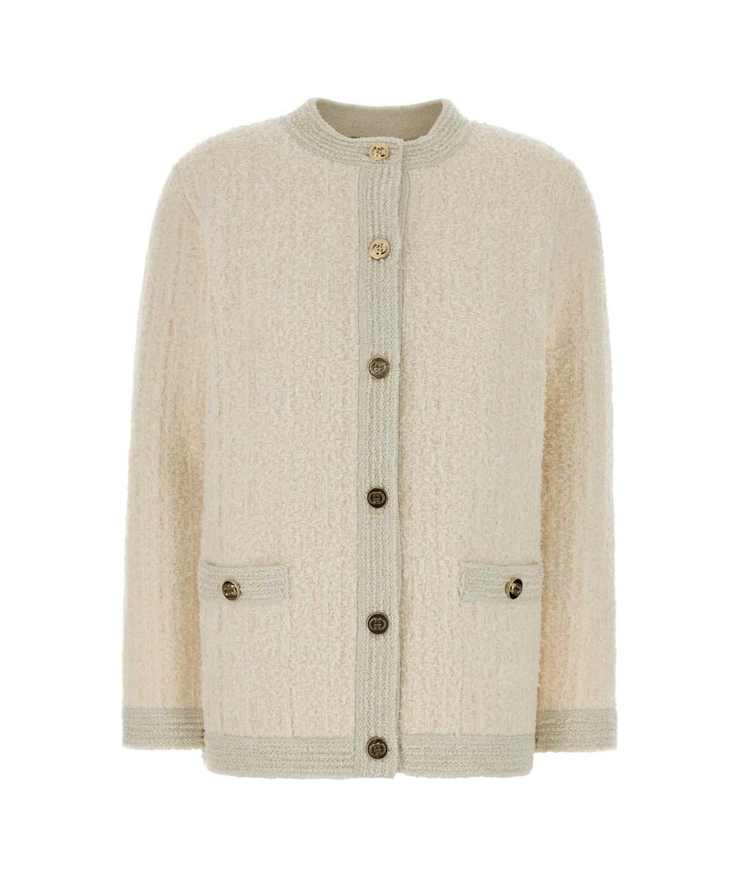 GUCCI Бежевый шерстяной кардиган, фото 1