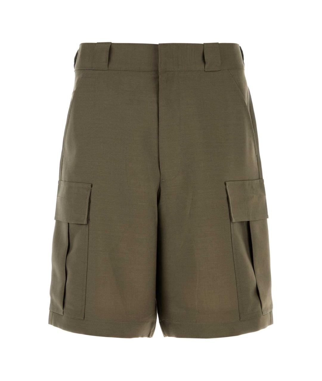 PRADA Зеленые шерстяные шорты, фото 1