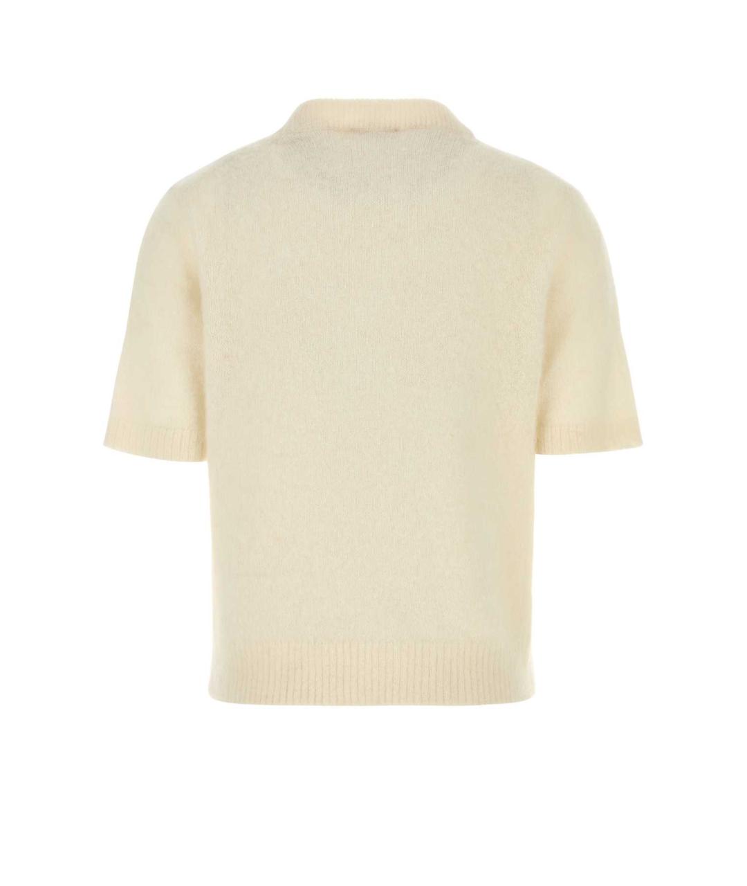 GANNI Белый шерстяной джемпер / свитер, фото 2