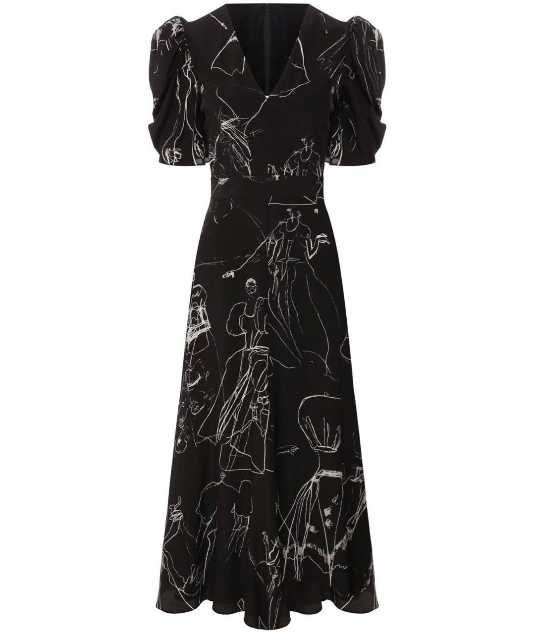 ALEXANDER MCQUEEN Черное атласное повседневное платье, фото 7