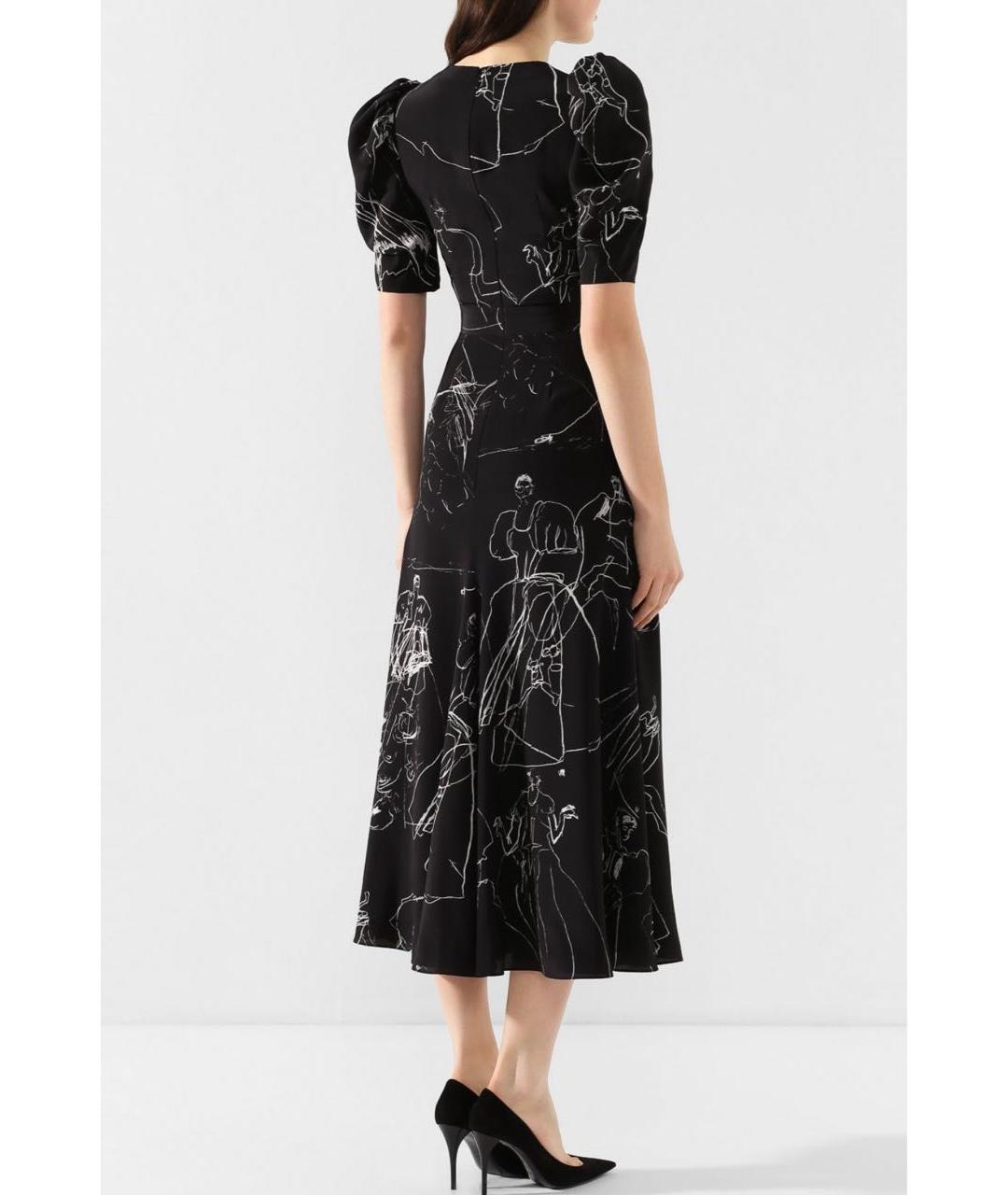 ALEXANDER MCQUEEN Черное атласное повседневное платье, фото 3