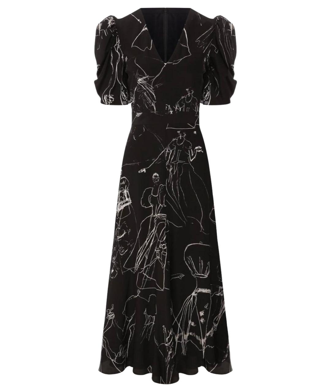 ALEXANDER MCQUEEN Черное атласное повседневное платье, фото 1