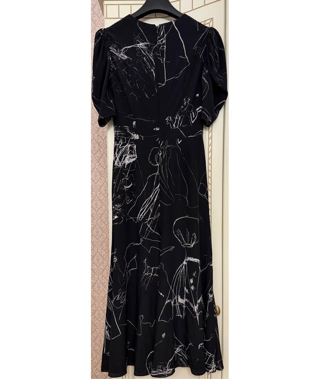 ALEXANDER MCQUEEN Черное атласное повседневное платье, фото 5