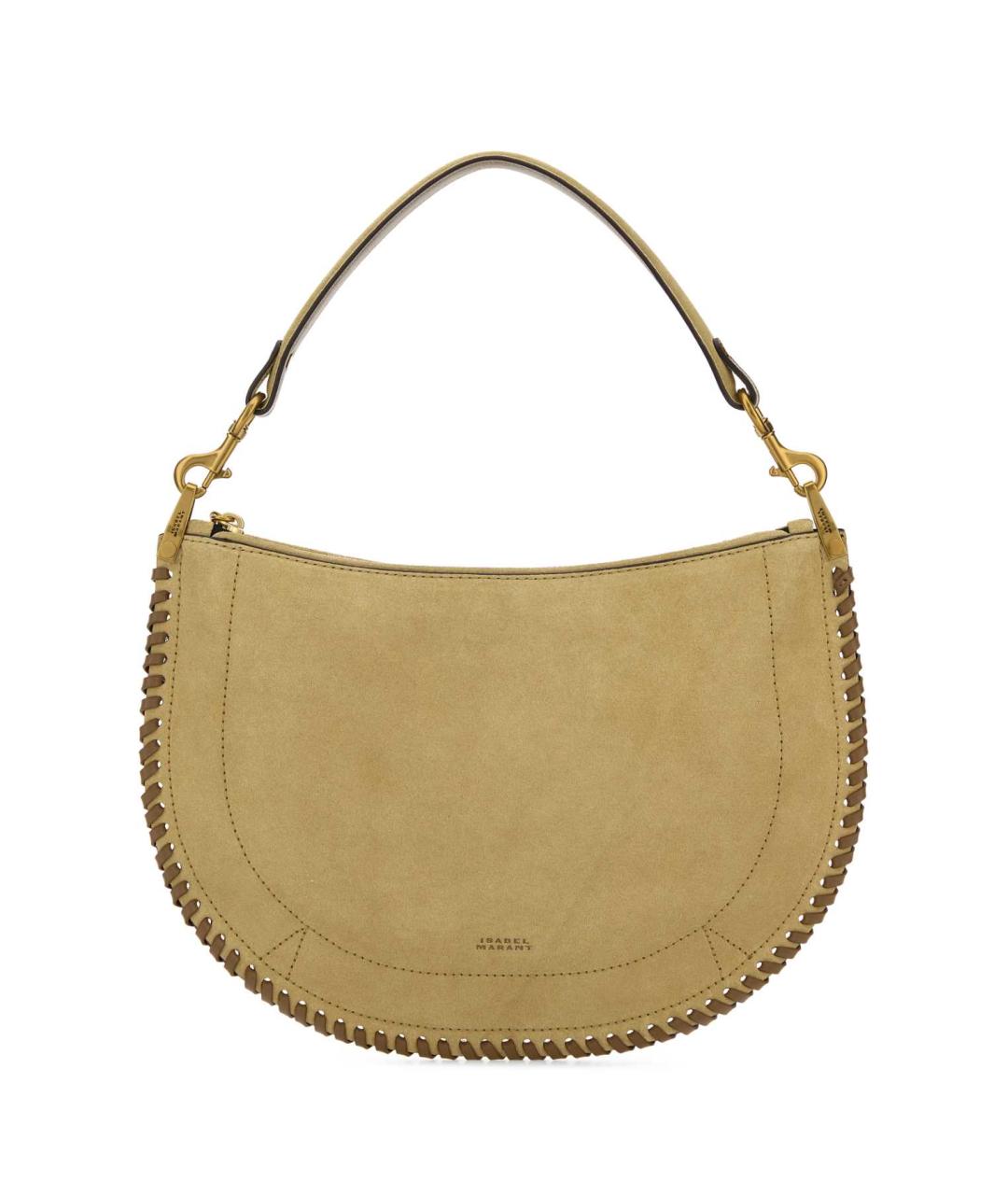 ISABEL MARANT Антрацитовая кожаная сумка с короткими ручками, фото 1