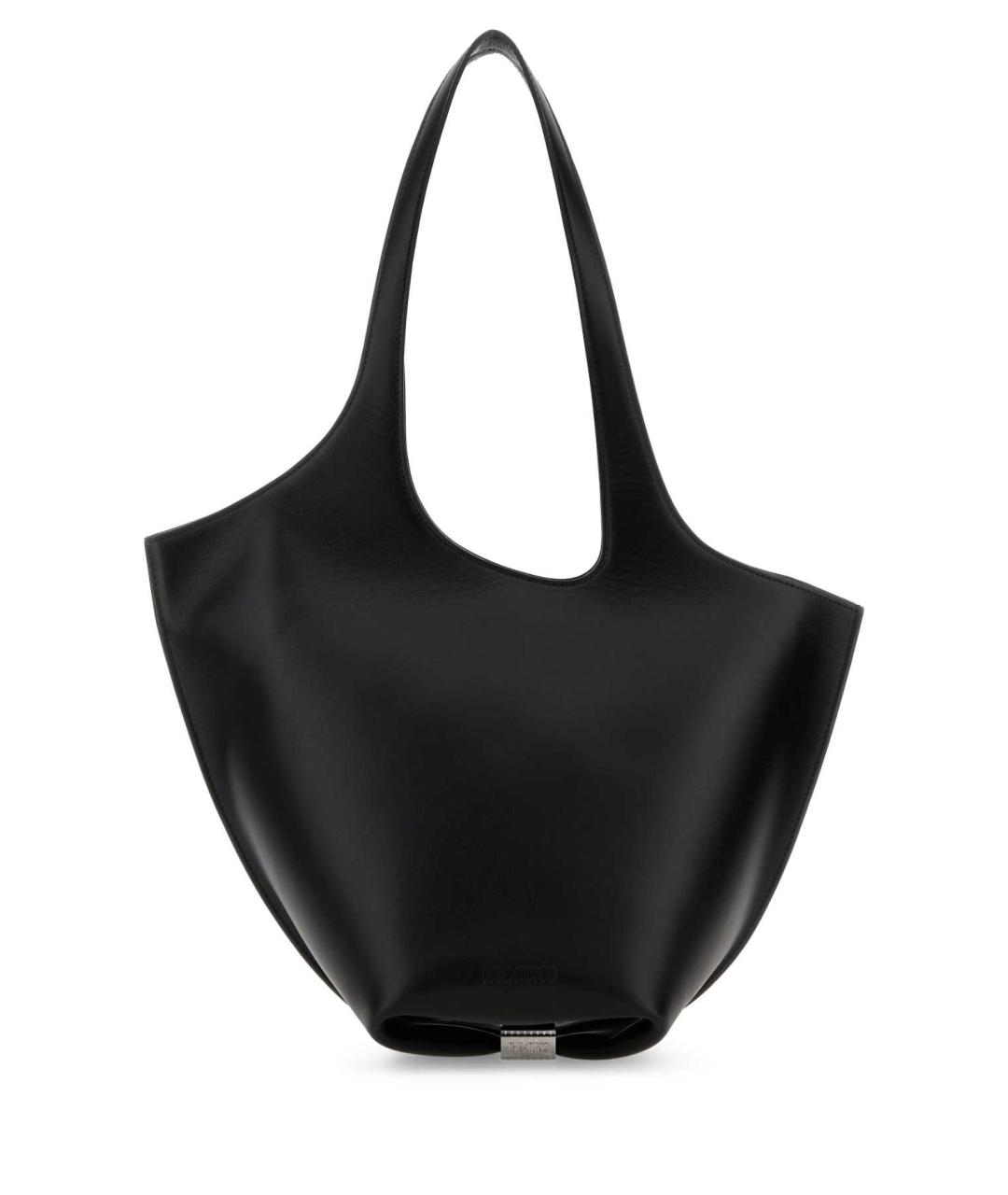 THE ATTICO Черная кожаная сумка тоут, фото 1