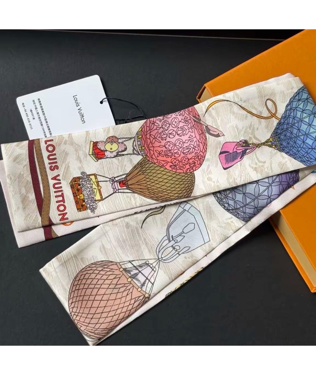 LOUIS VUITTON Розовый платок, фото 2