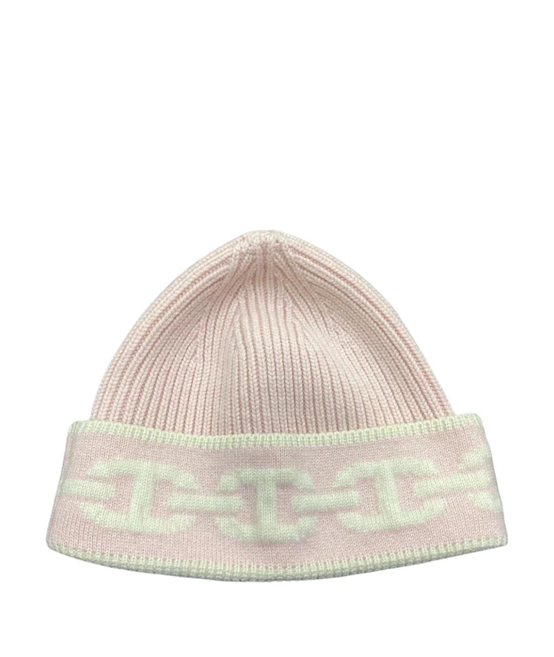 HERMES Розовая кашемировая шапка, фото 1