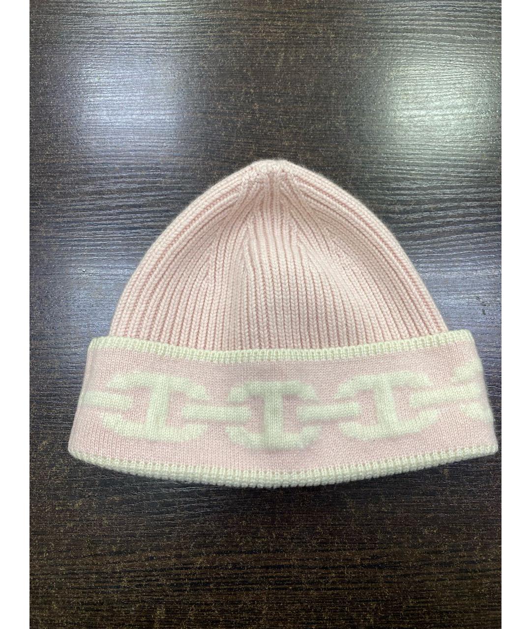 HERMES Розовая кашемировая шапка, фото 5