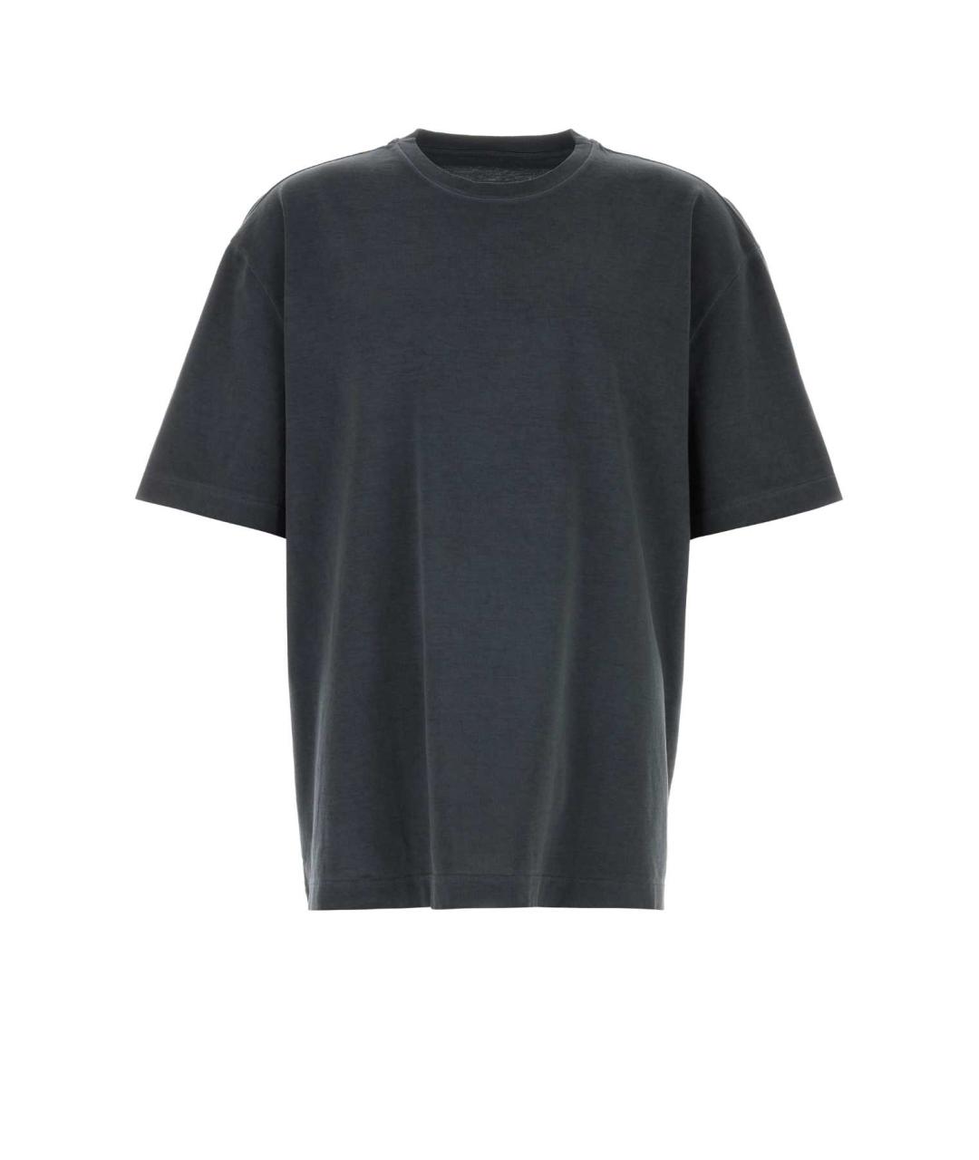 MAISON MARGIELA Антрацитовая хлопковая футболка, фото 1