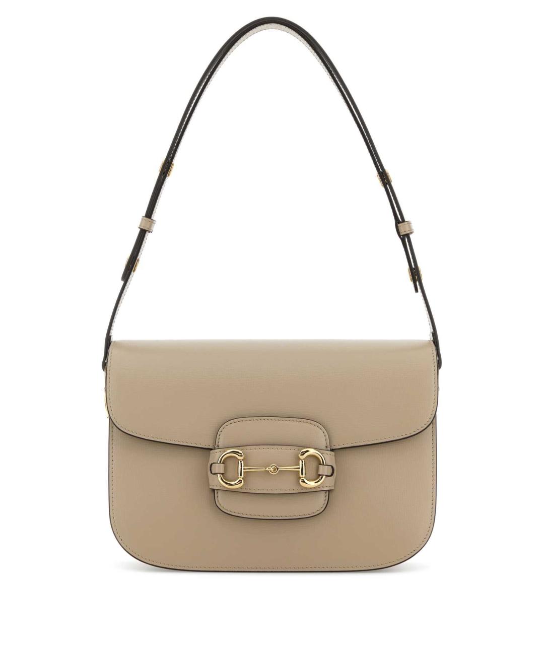 GUCCI Бежевая кожаная сумка через плечо, фото 1