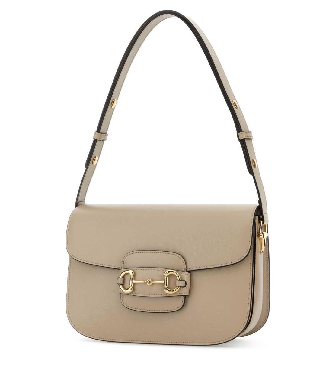 GUCCI Бежевая кожаная сумка через плечо, фото 2