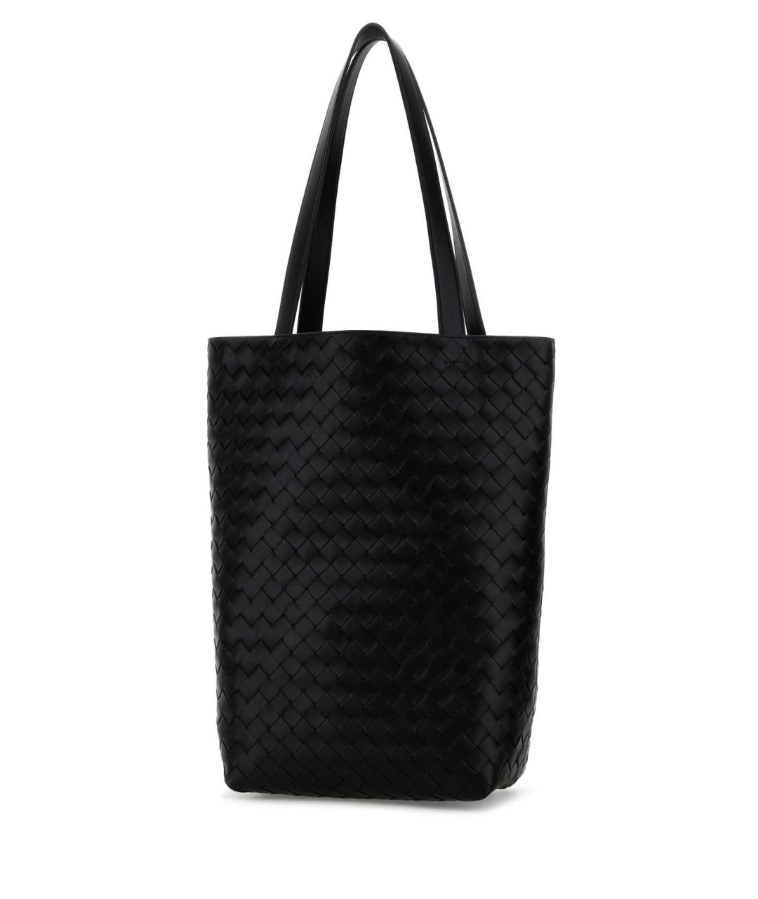 BOTTEGA VENETA Черная кожаная сумка тоут, фото 2