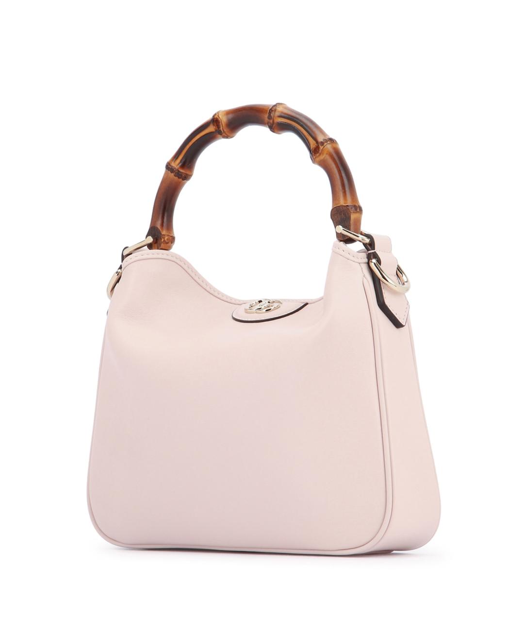 GUCCI Розовая кожаная сумка через плечо, фото 2