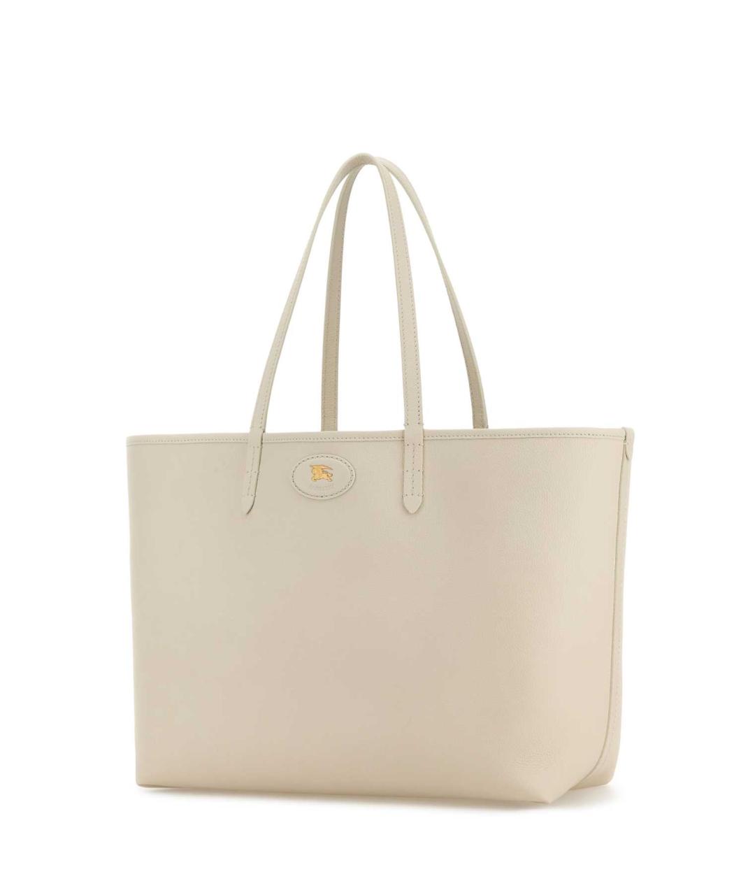 BURBERRY Бежевая кожаная сумка тоут, фото 2