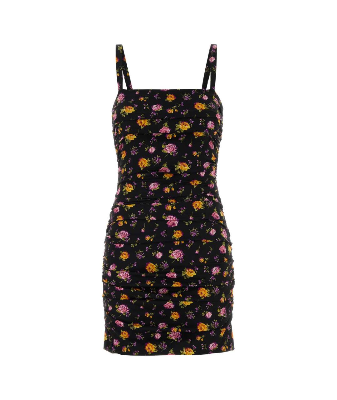 DOLCE&GABBANA Мульти шелковое платье, фото 1